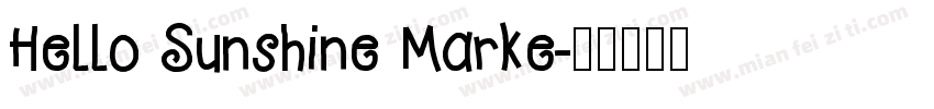 Hello Sunshine Marke字体转换